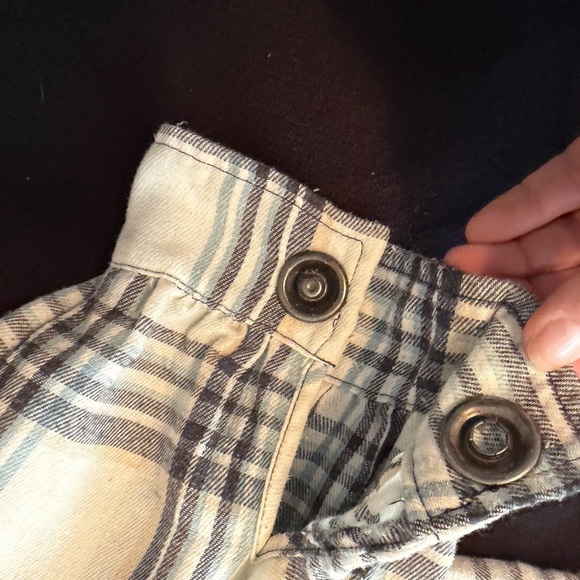 BiBi Women's lightweight denim with light soft plaid flannel sleeves shacket - Picture 13 of 16